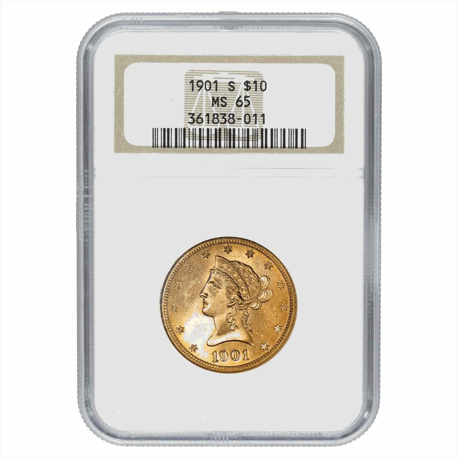 1901-S Liberty Head Gold Eagle $10 NGC MS 65