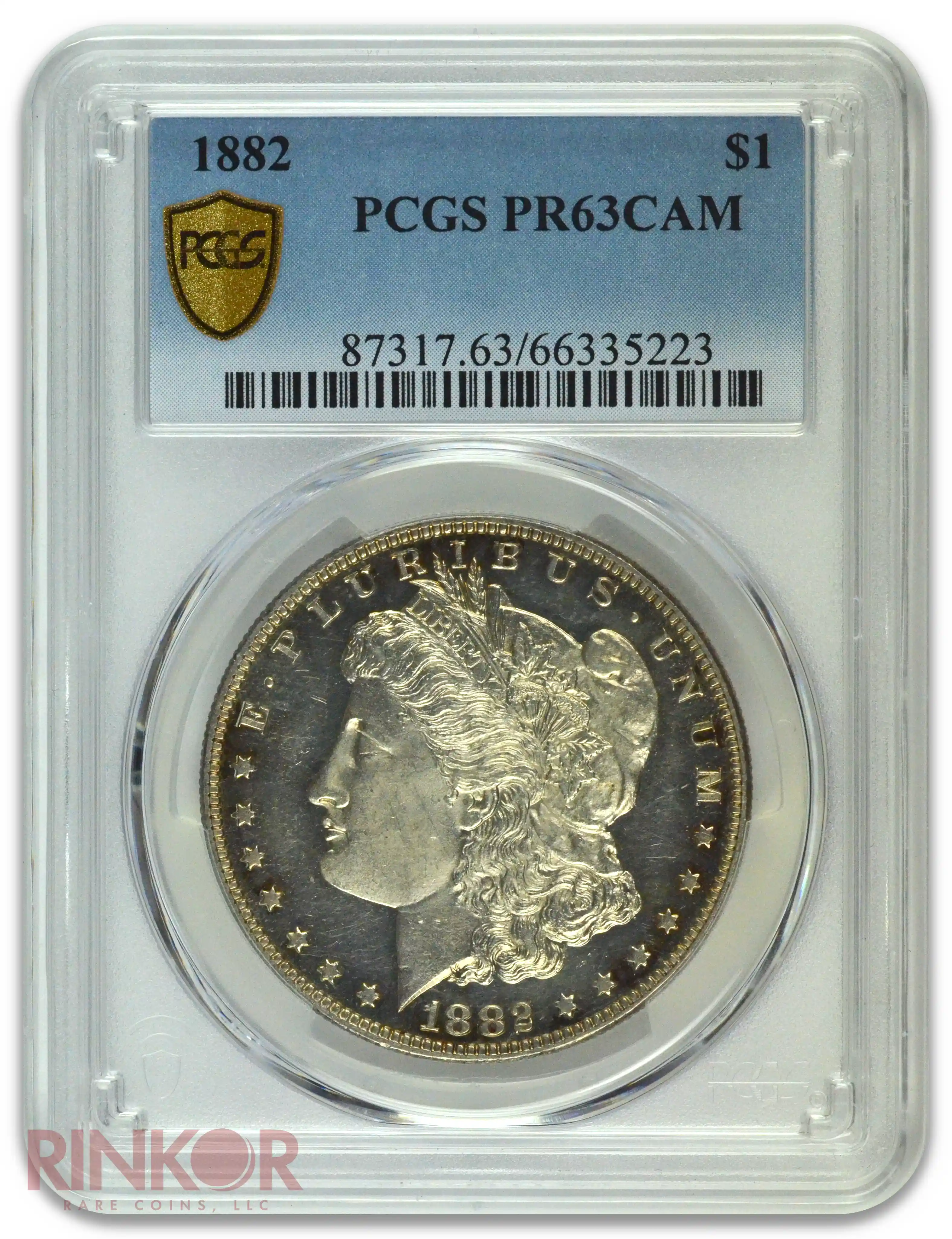 1882 $1 Morgan Dollar PCGS PR 63 CAM