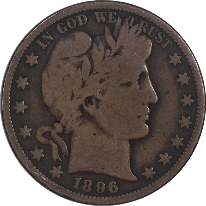 1896-O Barber Half Dollar 50c Raw Ungraded Coin 
