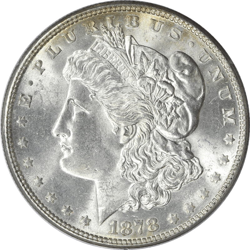 1878 7TF MORGAN Silver Dollar REV 1878 $1 PCGS MS 63