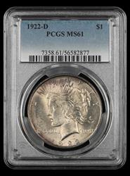 1922 D $1 PCGS  MS61