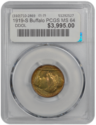 1919-S Buffalo PCGS MS 64