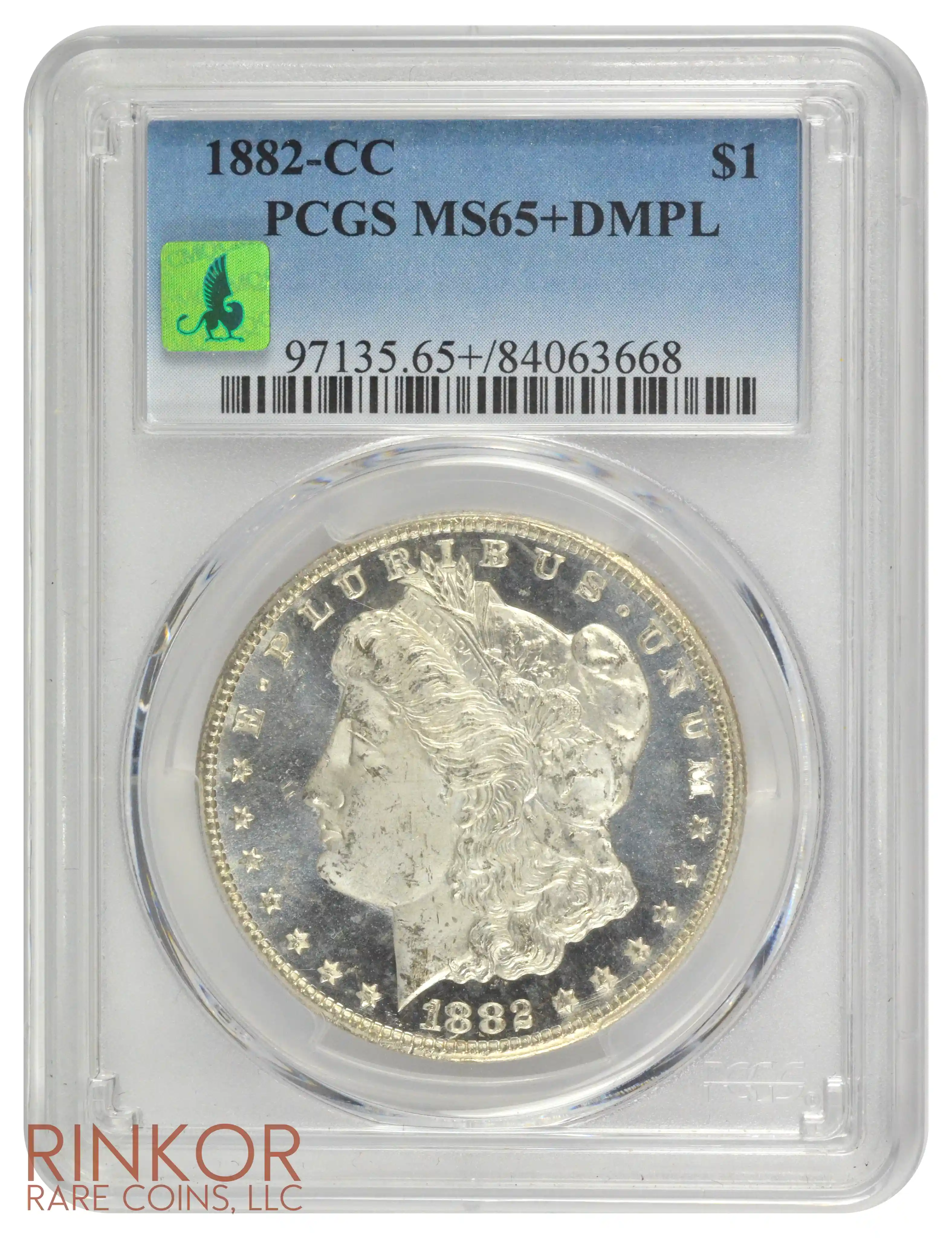 1882-CC $1 PCGS MS 65+ DMPL CMQ