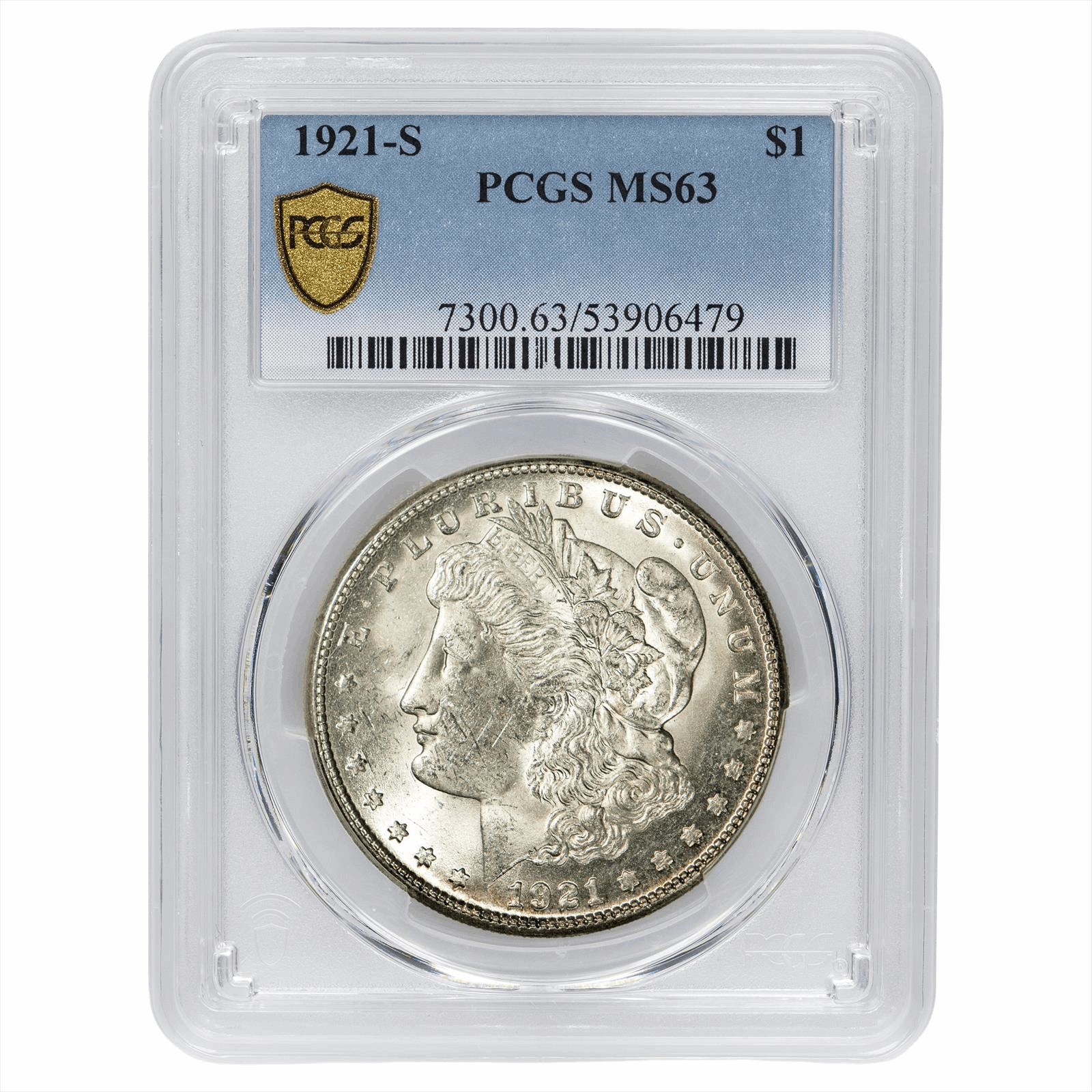 1921-S Morgan Silver Dollar $1 PCGS MS 63
