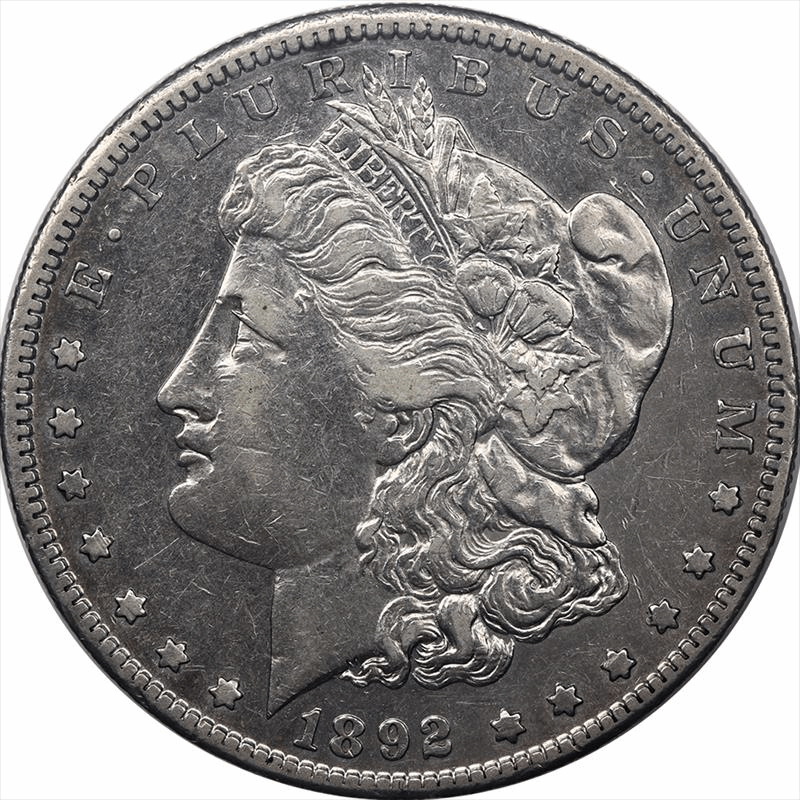 1892-S Morgan Silver Dollar $1  Uncertified Choice Extra Fine - Nice Original Coin