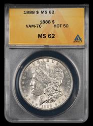 1888 $1 VAM 7C Hot 50 ANACS MS62