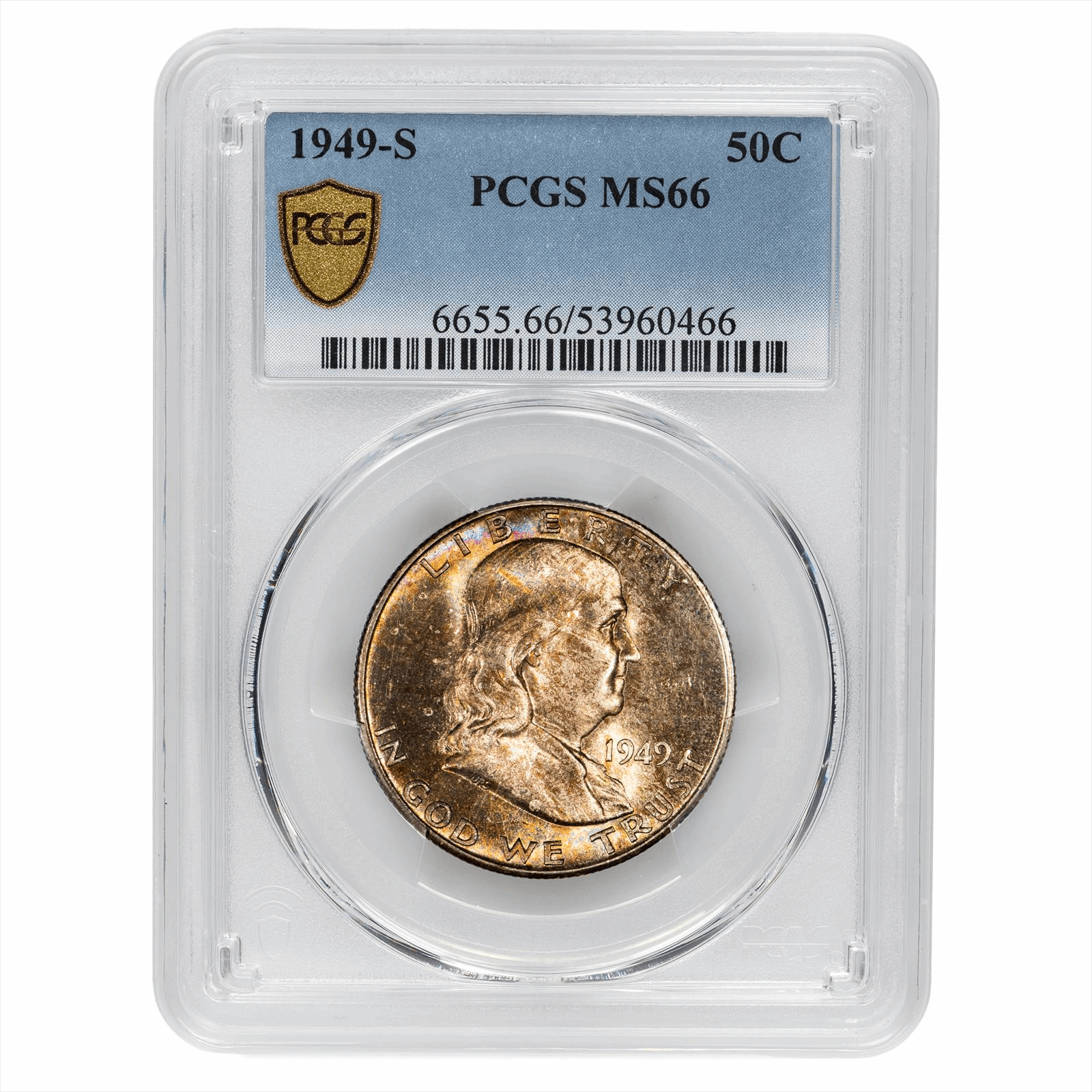 1949-S Franklin Half Dollar 50C PCGS MS 66