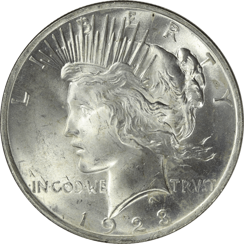 1923 Peace Silver Dollar $1,  Choice Uncirculated