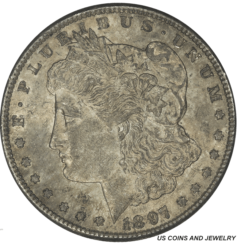 1897-S Morgan Silver Dollar $1 Choice AU+  About Uncirculated + 