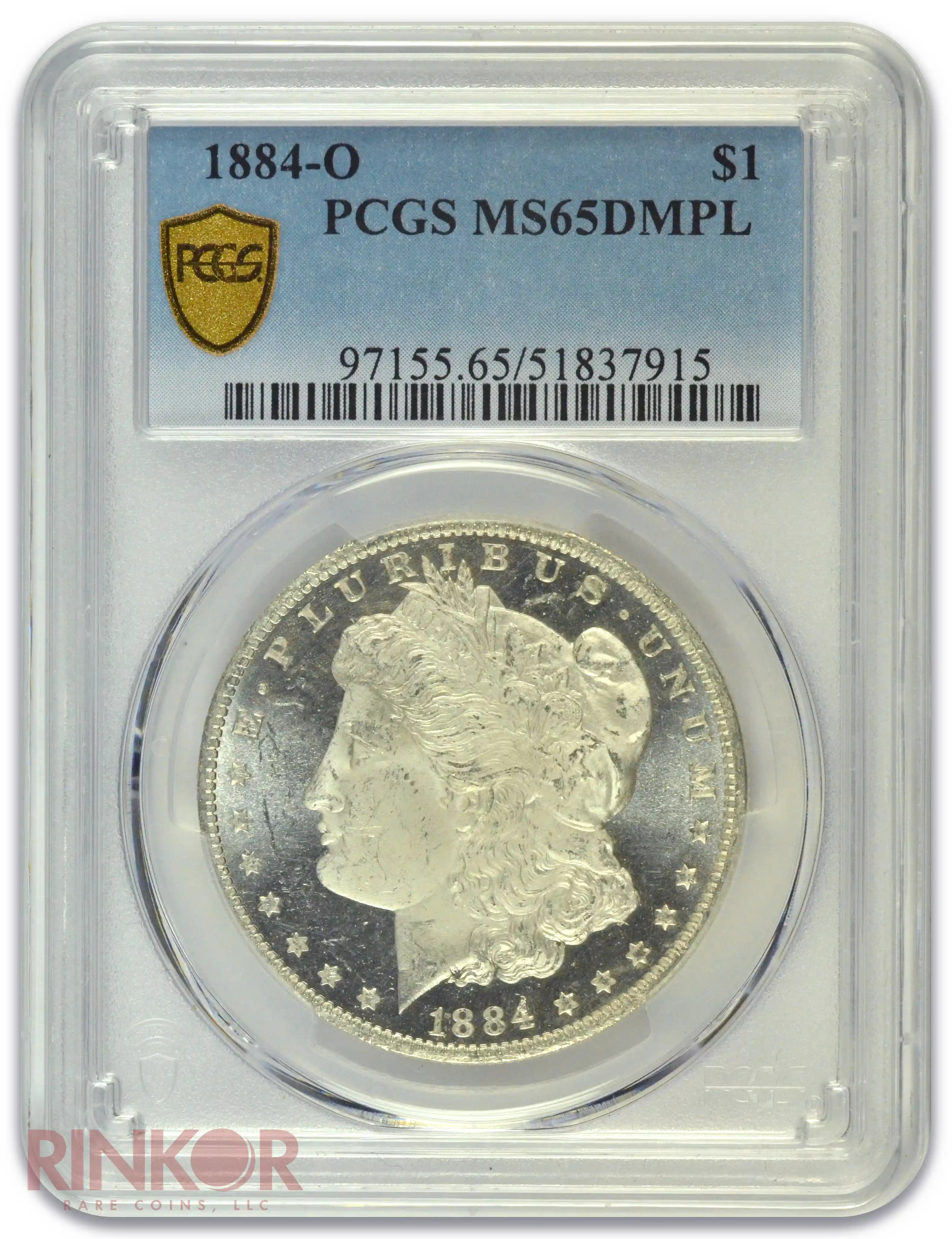1884-O $1 Morgan Dollar PCGS MS 65 DMPL