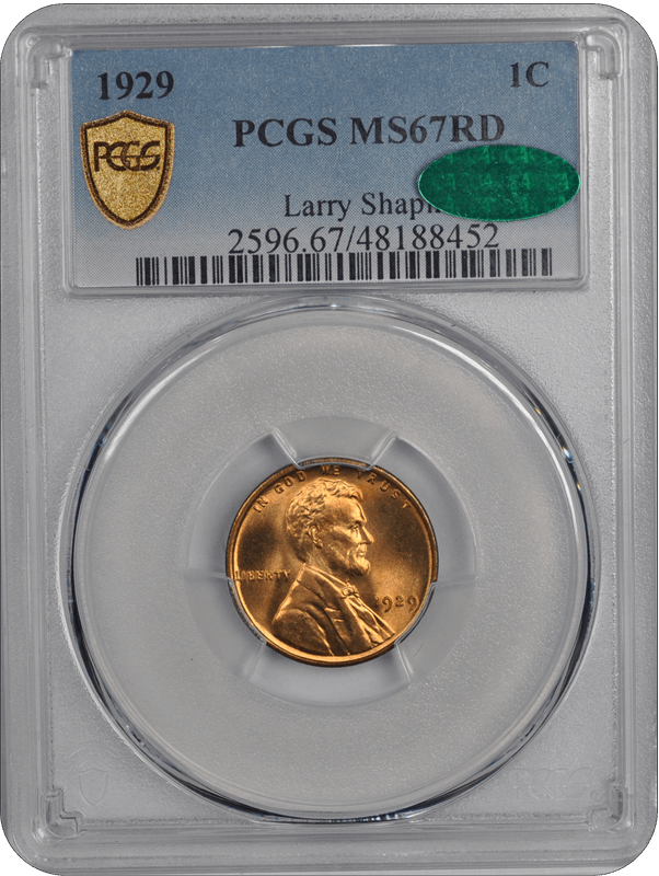 1929 PCGS 1C (CAC) MS67RD 