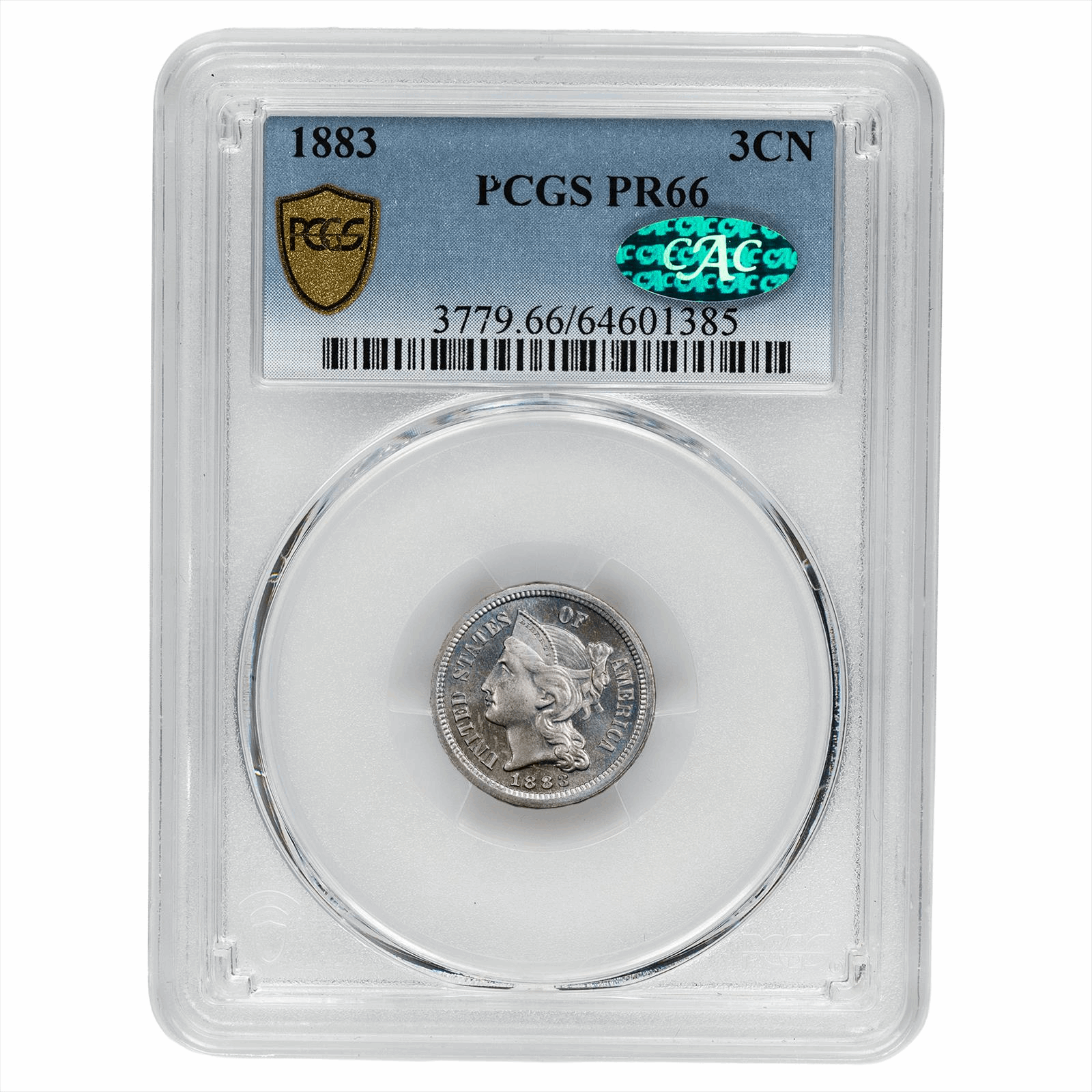 1883 Three Cent Nickel 3CN PCGS PR 66 