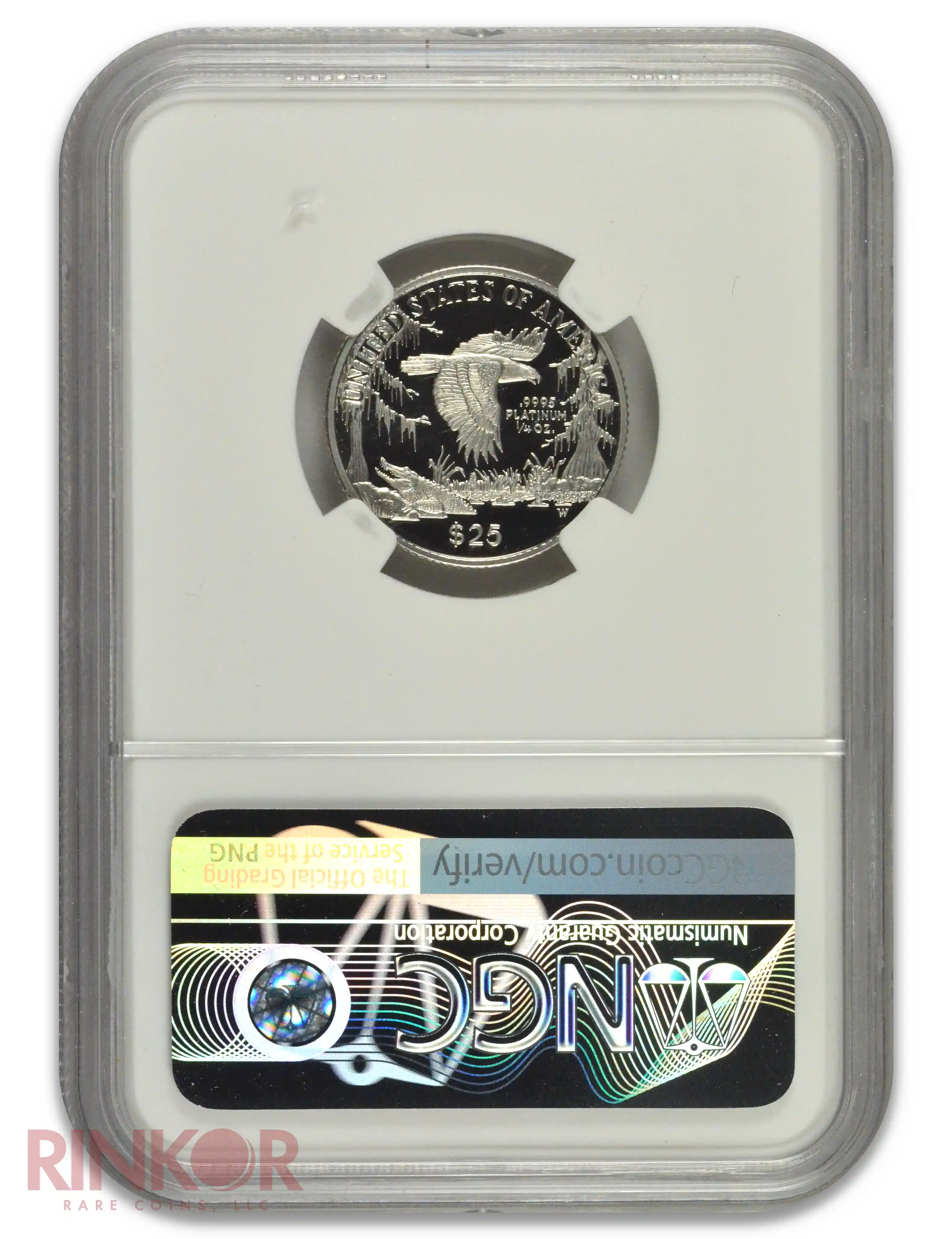 1999-W Platinum Eagle Mike Castle Signature P$25 NGC PF 70