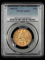 1903 O $10 Gold PCGS AU 55