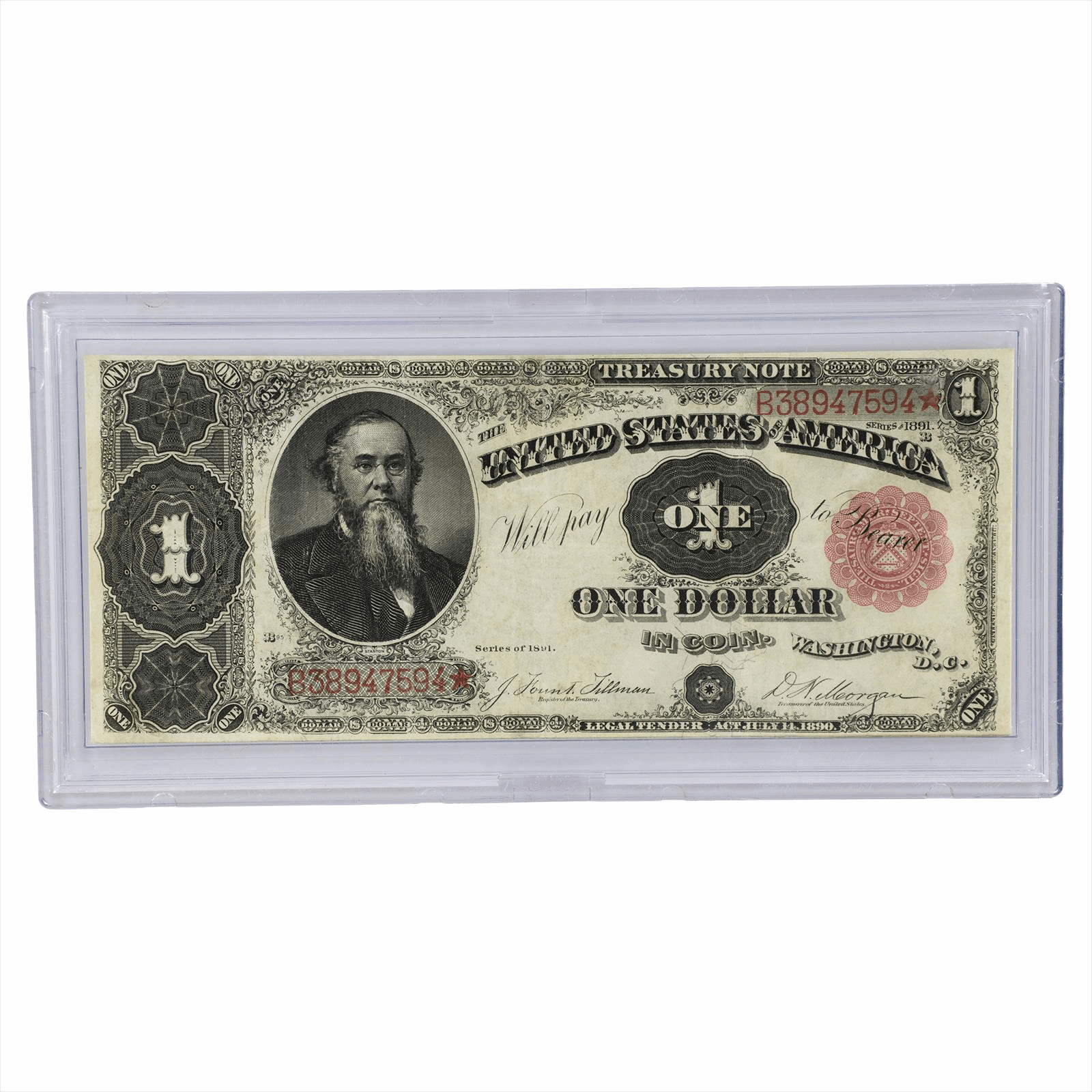 1891 $1 US Treasury Note Fr#351 Raw 