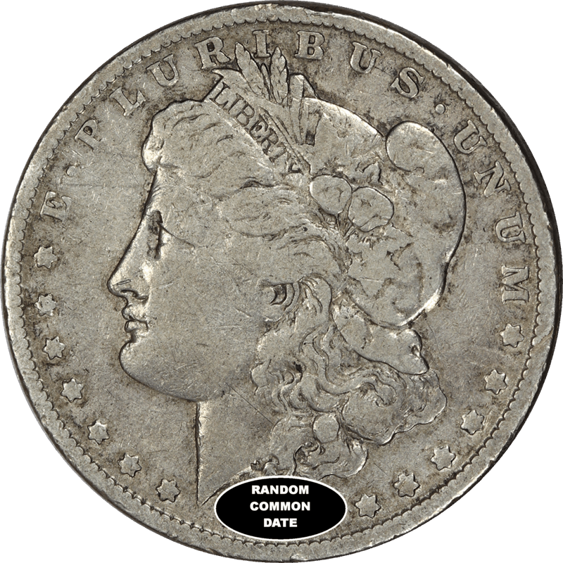 1878-1904 Random Date Morgan Silver Dollar $1 Raw VG+ Very Good