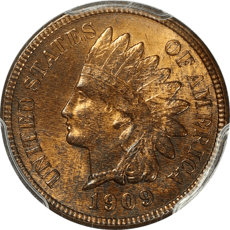 1909 Indian Head Cent 1c, PCGS MS-64 RB 
