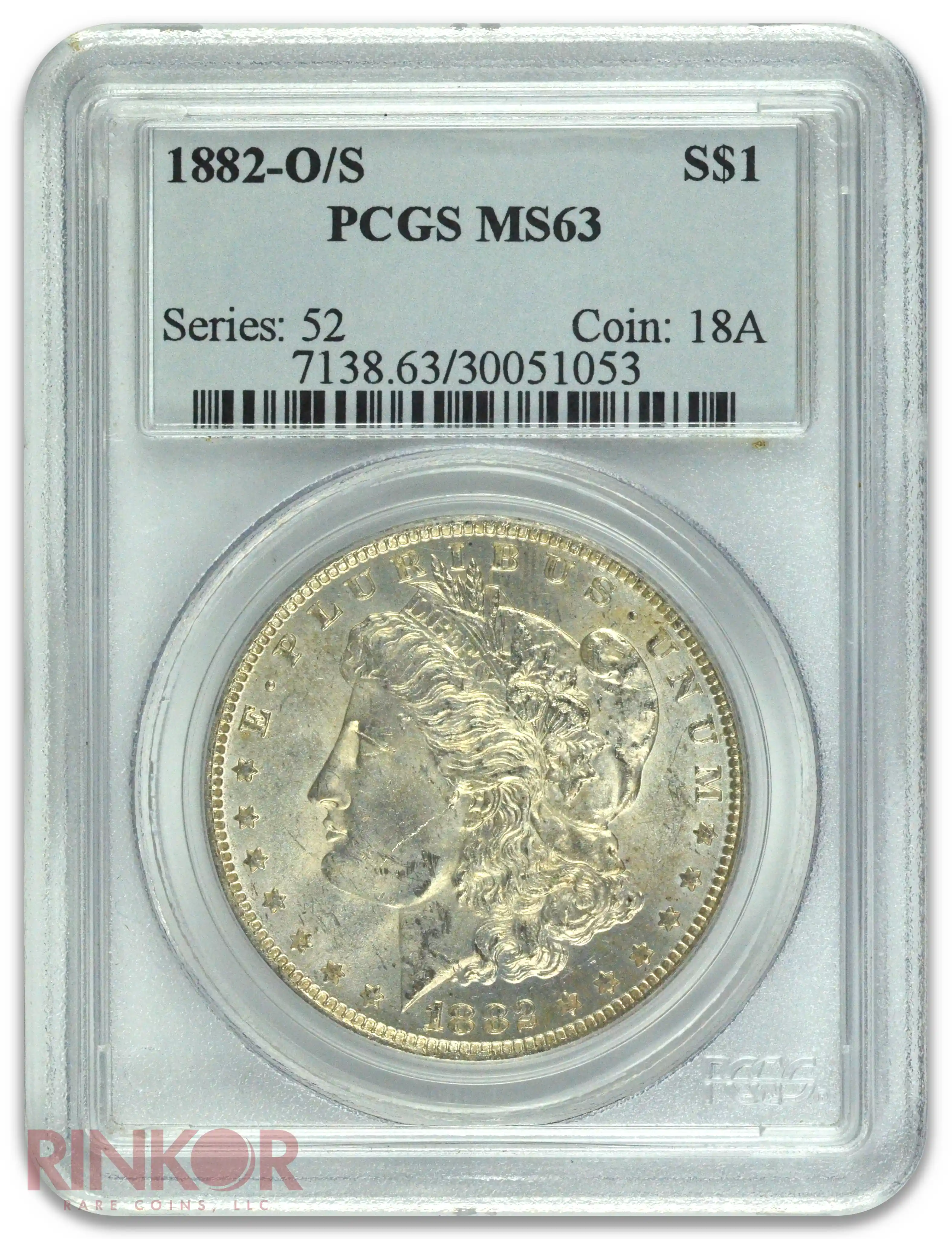 1882-O/S Strong $1 Morgan Dollar PCGS MS 63