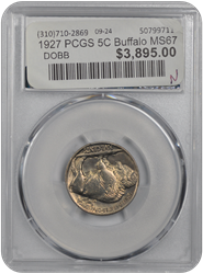 1927 PCGS 5C Buffalo MS67