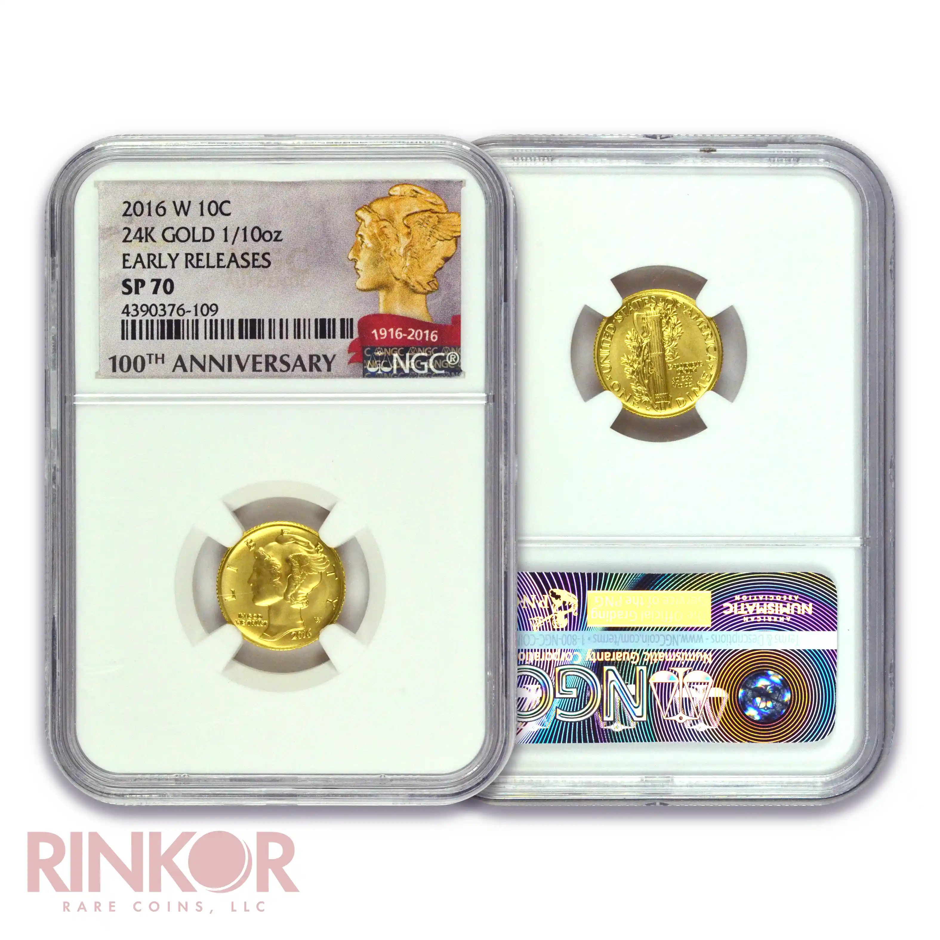2016-W Gold Centennial 100th Anniversary 3-Coin Set Early Releases NGC SP 70