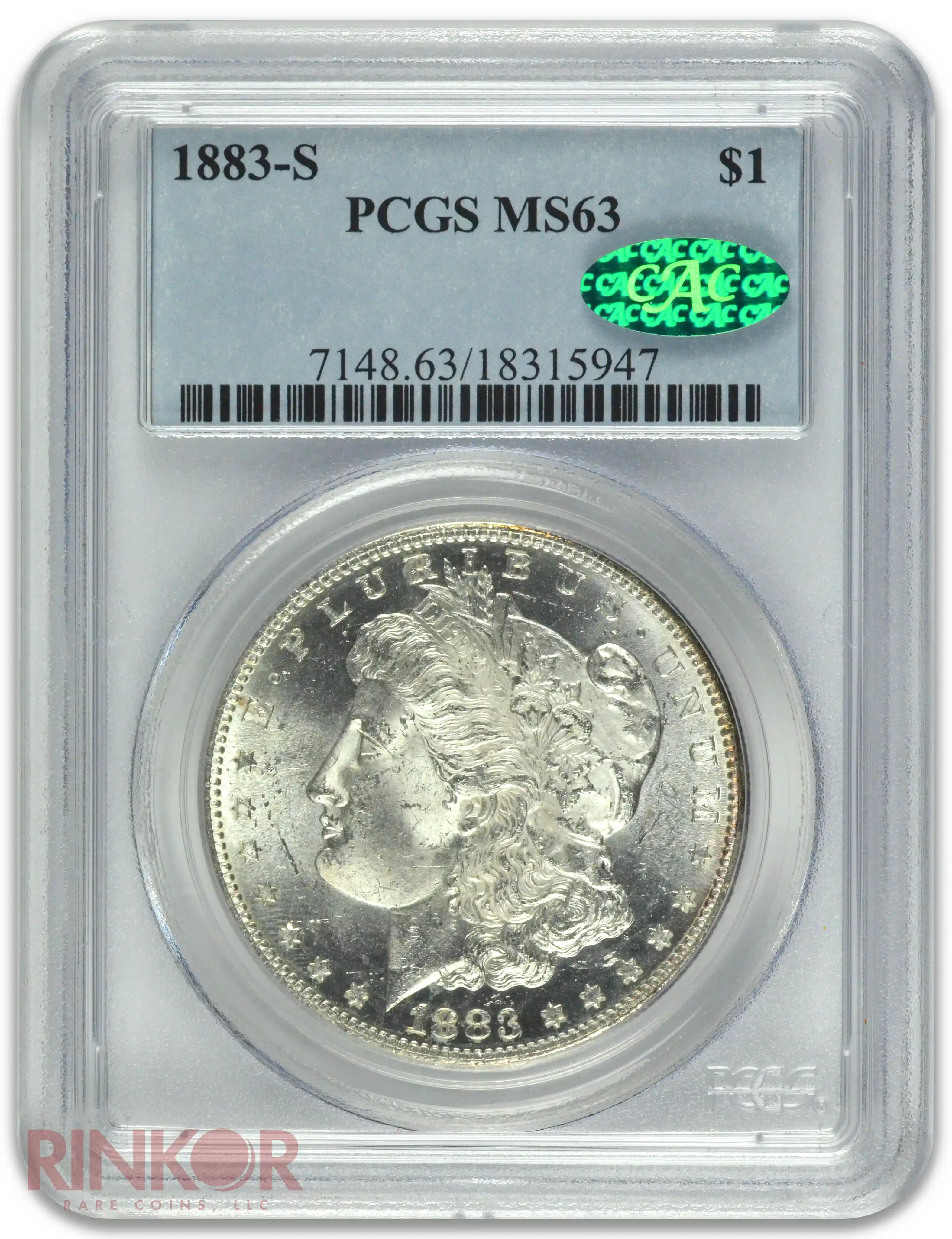 1883-S $1 PCGS MS 63 CAC