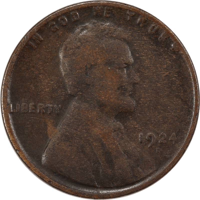 1924-D Lincoln Wheat Cent 1c, Circulated Good - Semi Key Date