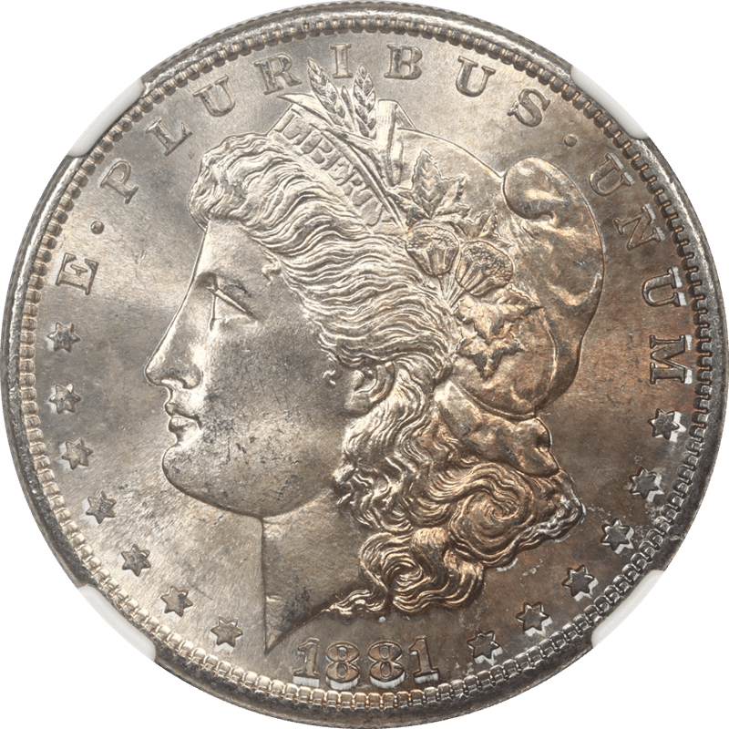 1881-S Morgan Silver Dollar MS 67 Toned Obverse