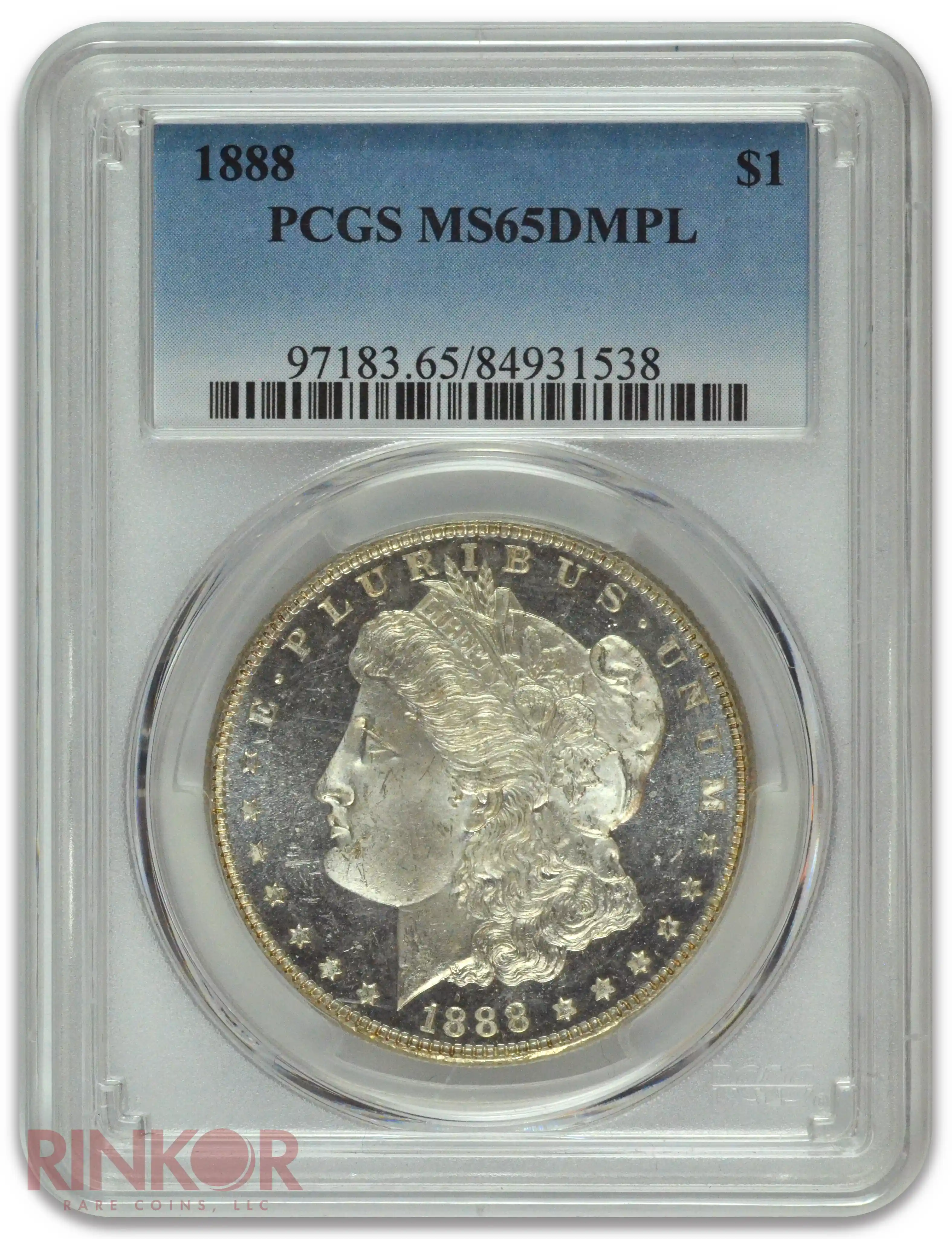 1888 $1 Morgan Dollar PCGS MS 65 DMPL