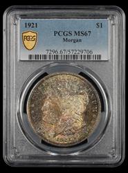 1921 $1 PCGS  MS67