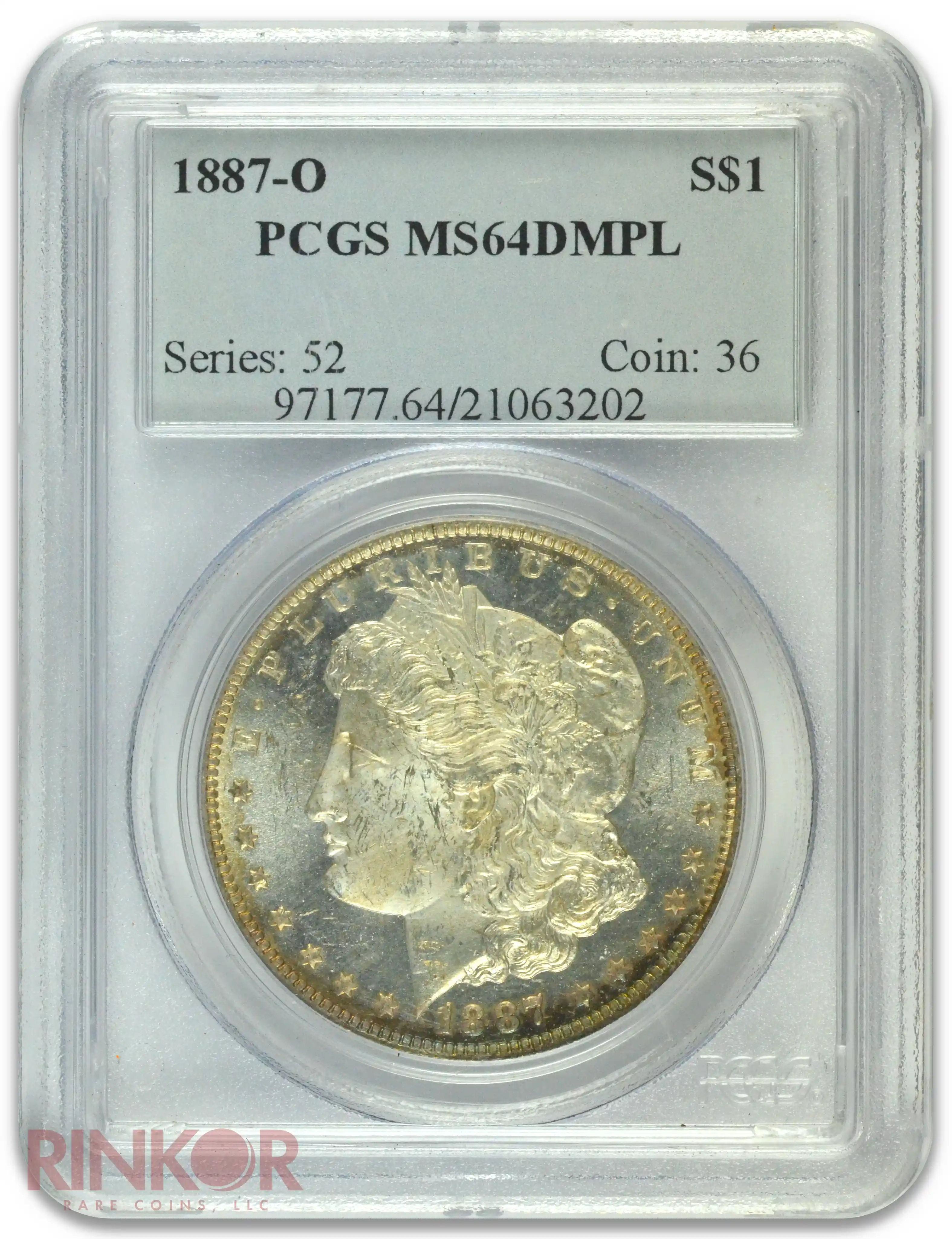 1887-O $1 PCGS MS 64 DMPL