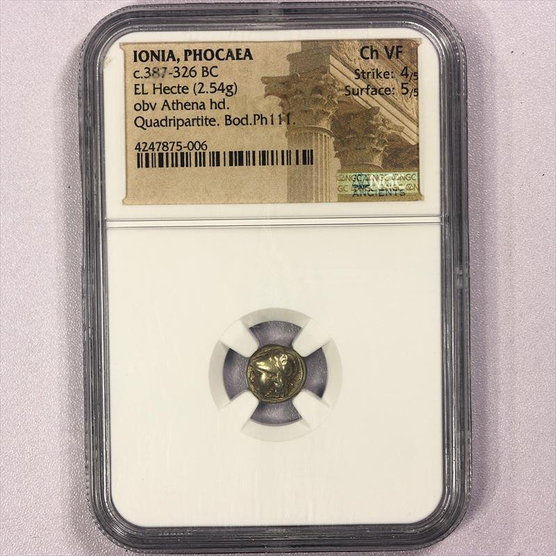 IONIA, PHOCAEA c.387-326BC EL HECTE NGC  VF 4/5