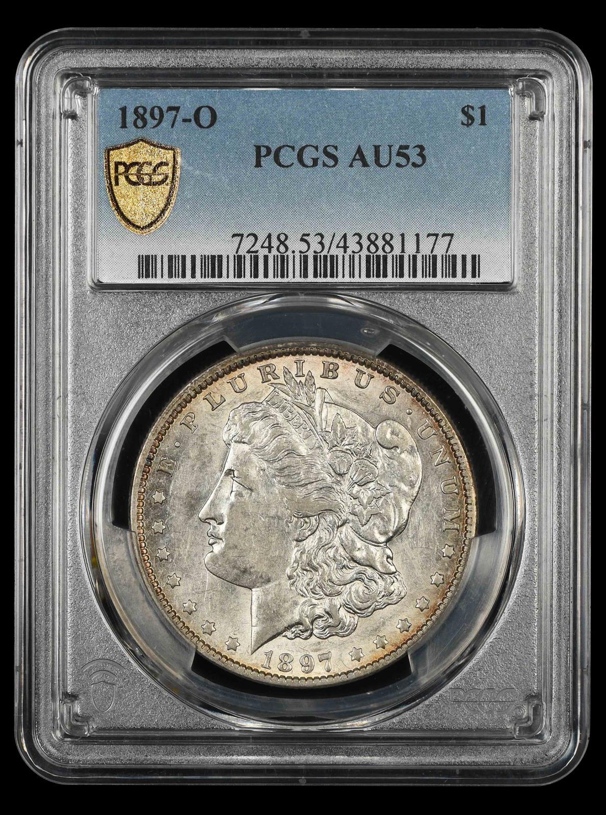 1897-O $1 PCGS AU-53