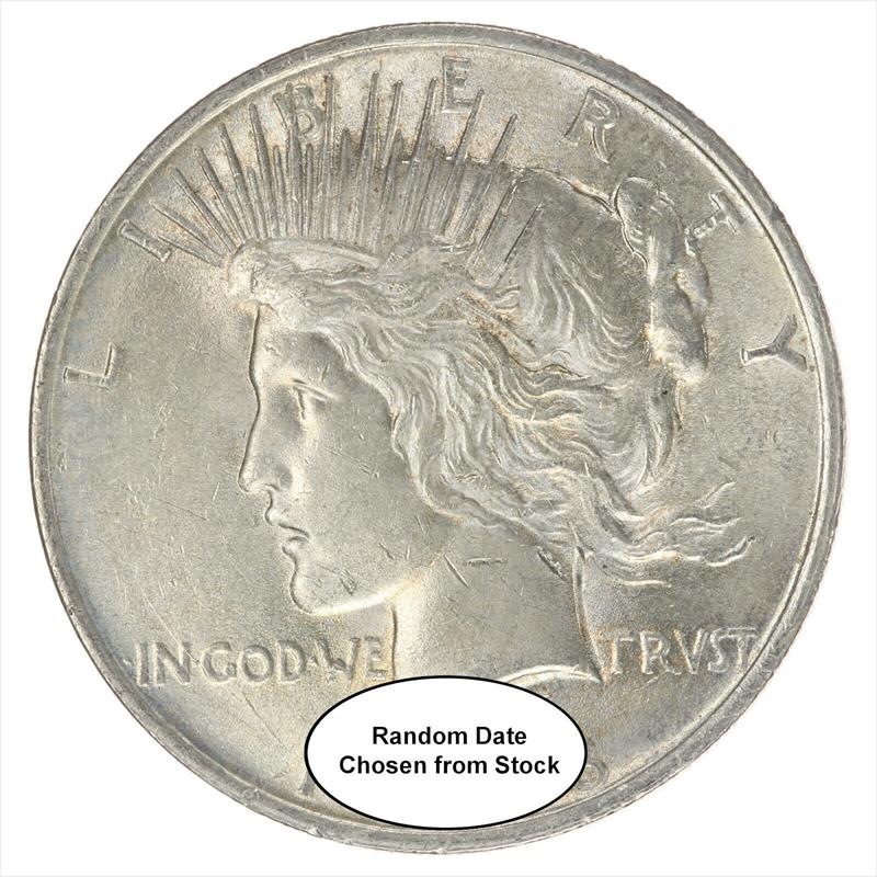 1922 to 1928 Common Date Peace Silver Dollar  Almost Uncirculated Condition - Random Years
