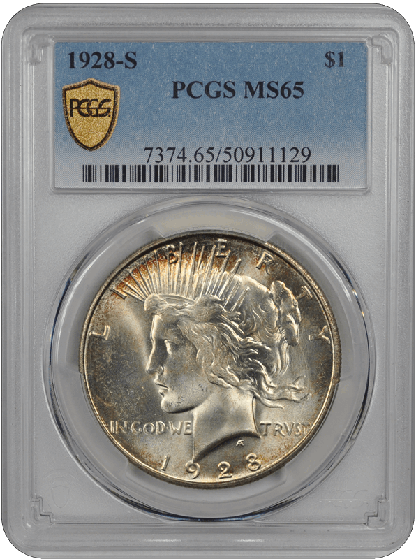 1928-S Peace PCGS MS 65