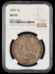 1893 $1 NGC AU-53