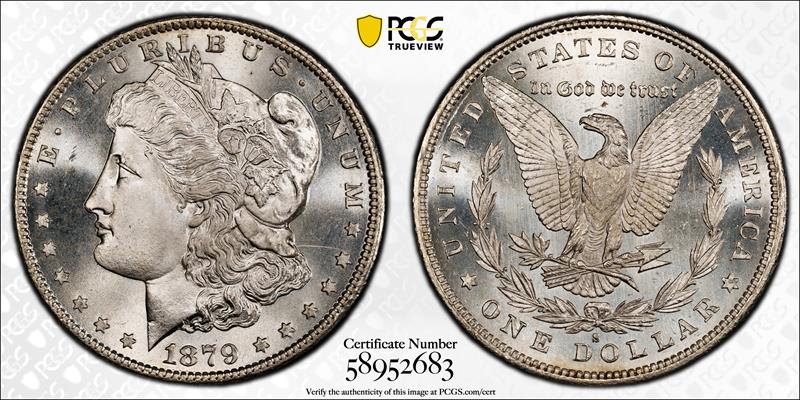1879-S $1 PCGS MS 67+ CAC