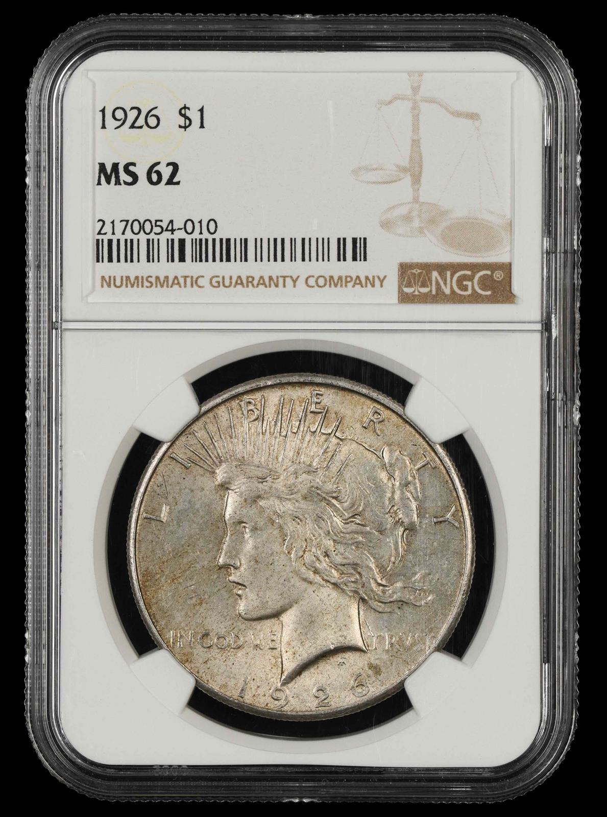 1926 $1 NGC MS 62