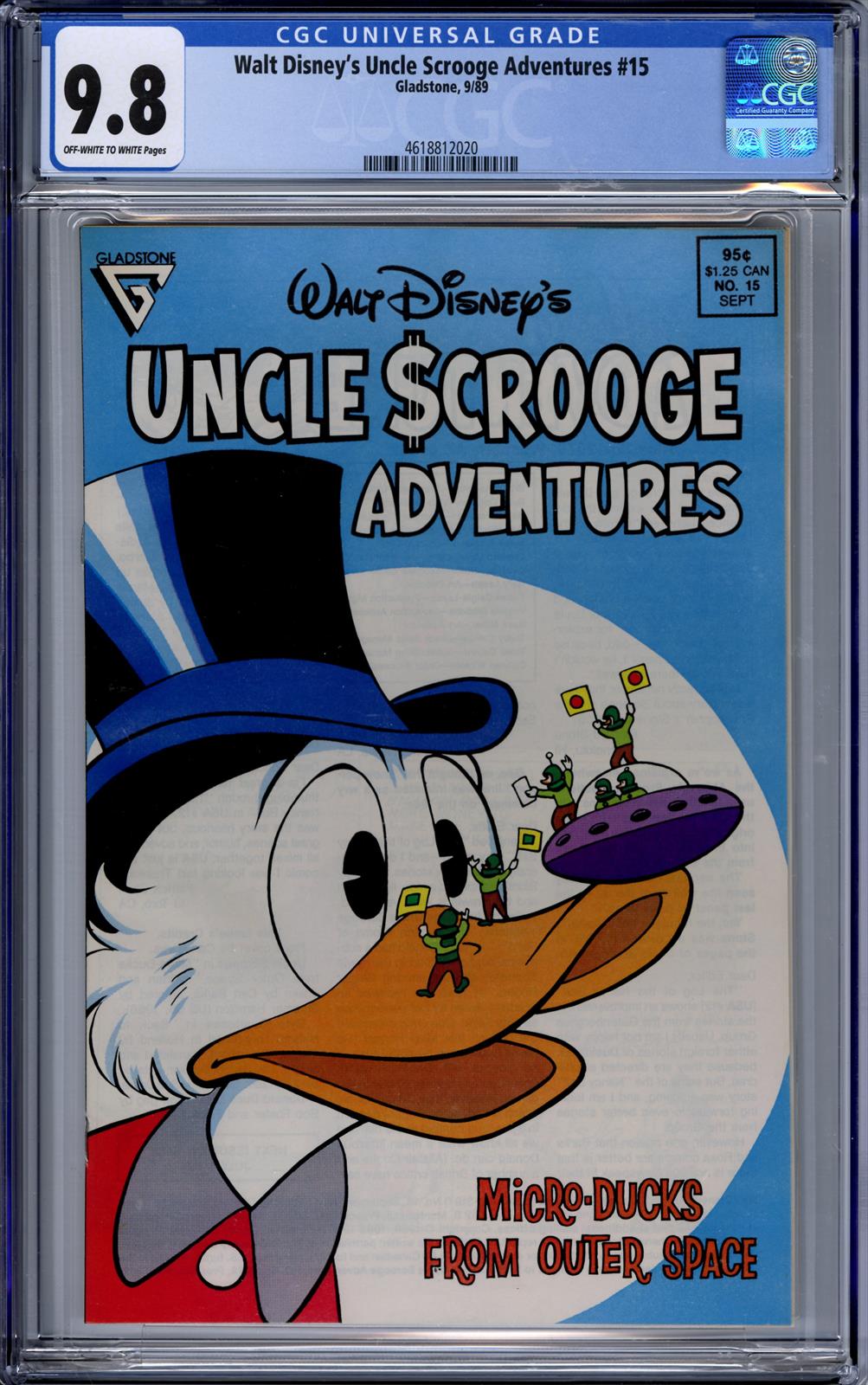 Walt Disneys Uncle Scrooge Adventures #15 CGC 9.8 (Gladstone, 1989) 