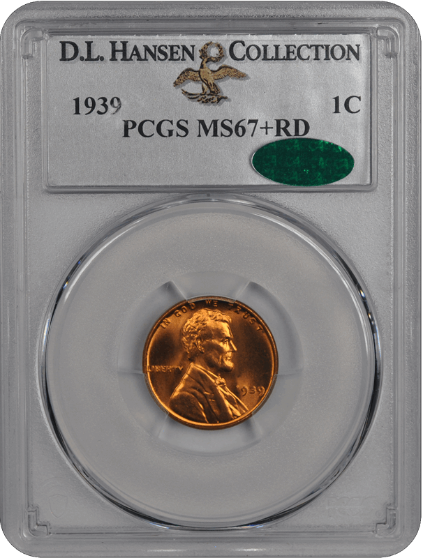 1939 Lincoln PCGS CAC RD 67+