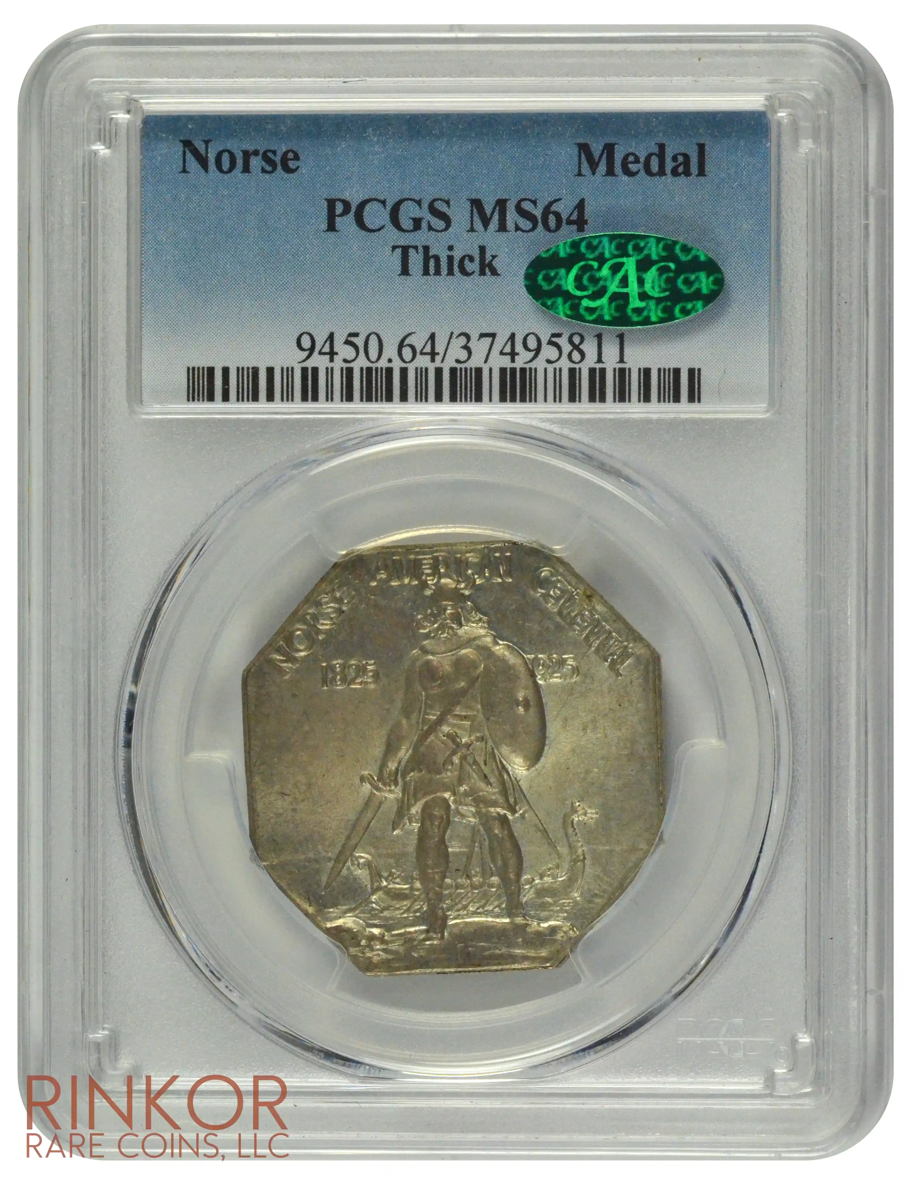 1925 Norse Medal Thick PCGS MS 64 CAC
