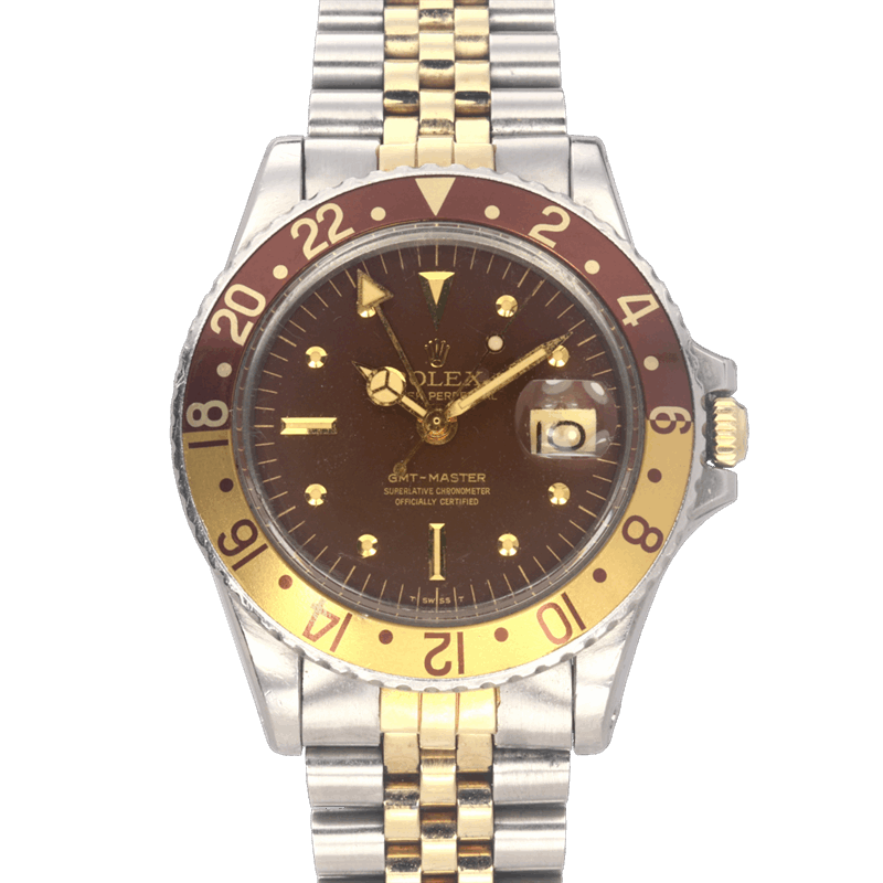 Rolex 40mm GMT-Master 1675 Rootbeer TT SS & 18K YG Jubilee with 1972 Papers