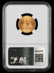 1885 S $5 Gold NGC MS67