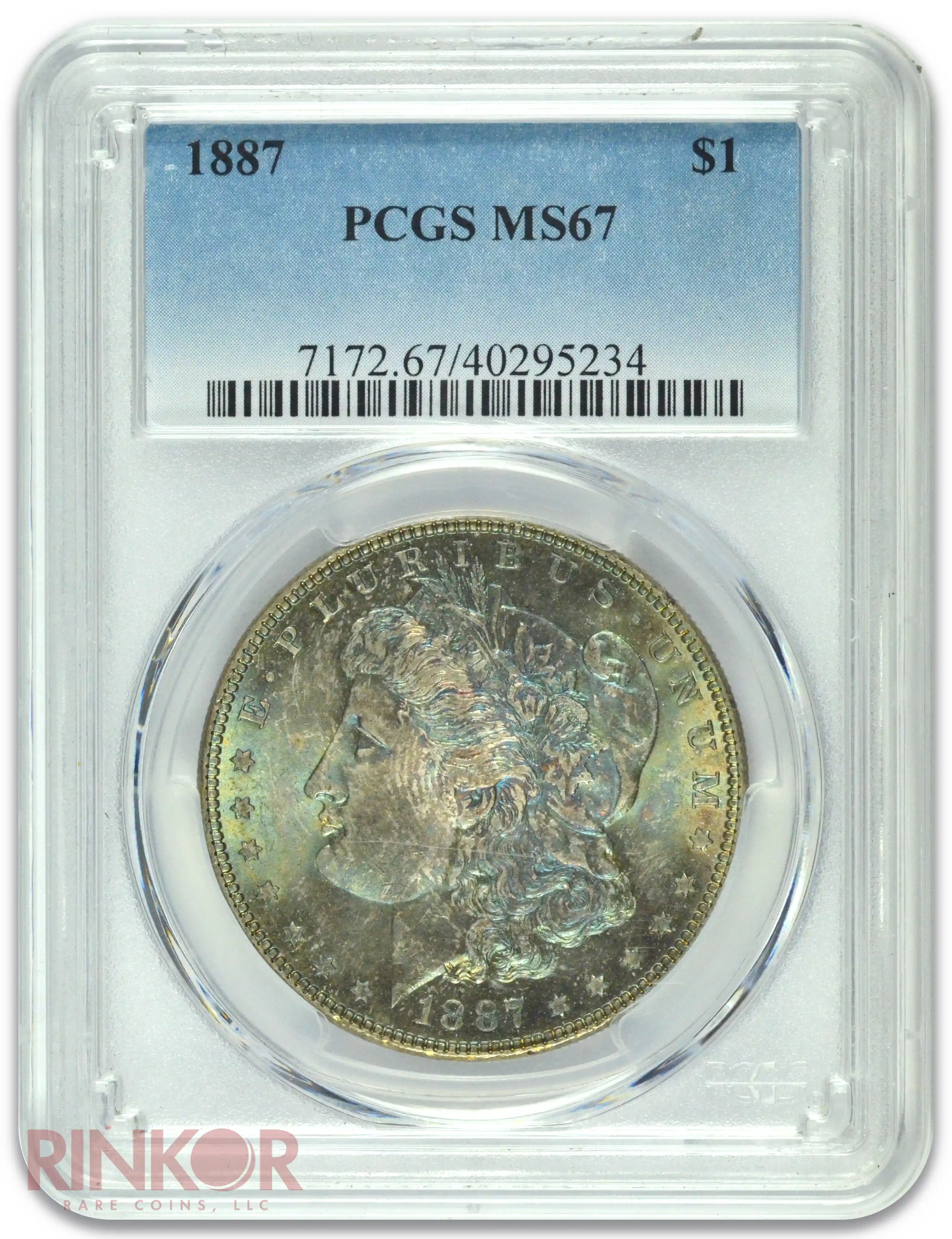 1887 $1 Morgan Dollar PCGS MS 67