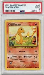 1999 Pokemon Game Charmander #46 PSA MINT 9 