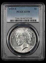1925 S $1 PCGS AU58 AU58