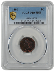 1890 Indian Head PCGS RB 65