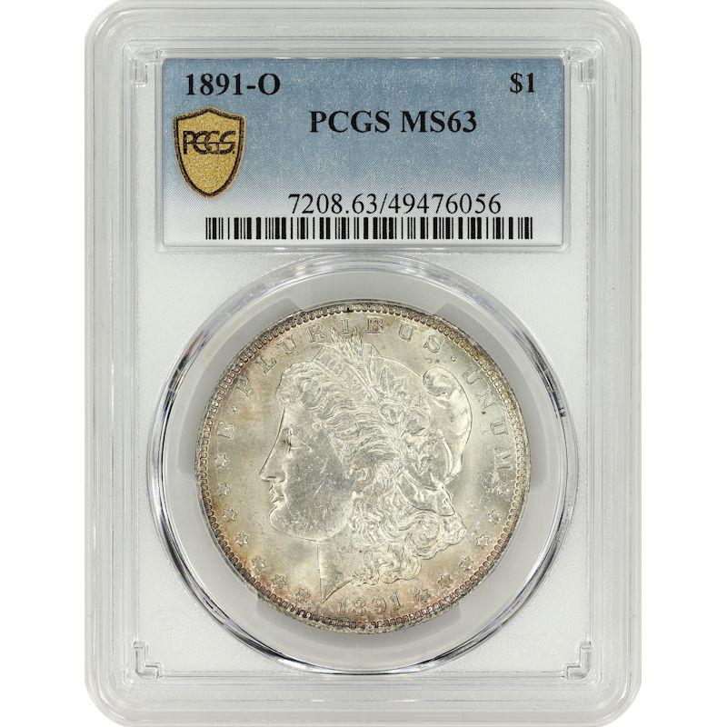1891-O Morgan Dollar $1 PCGS MS63