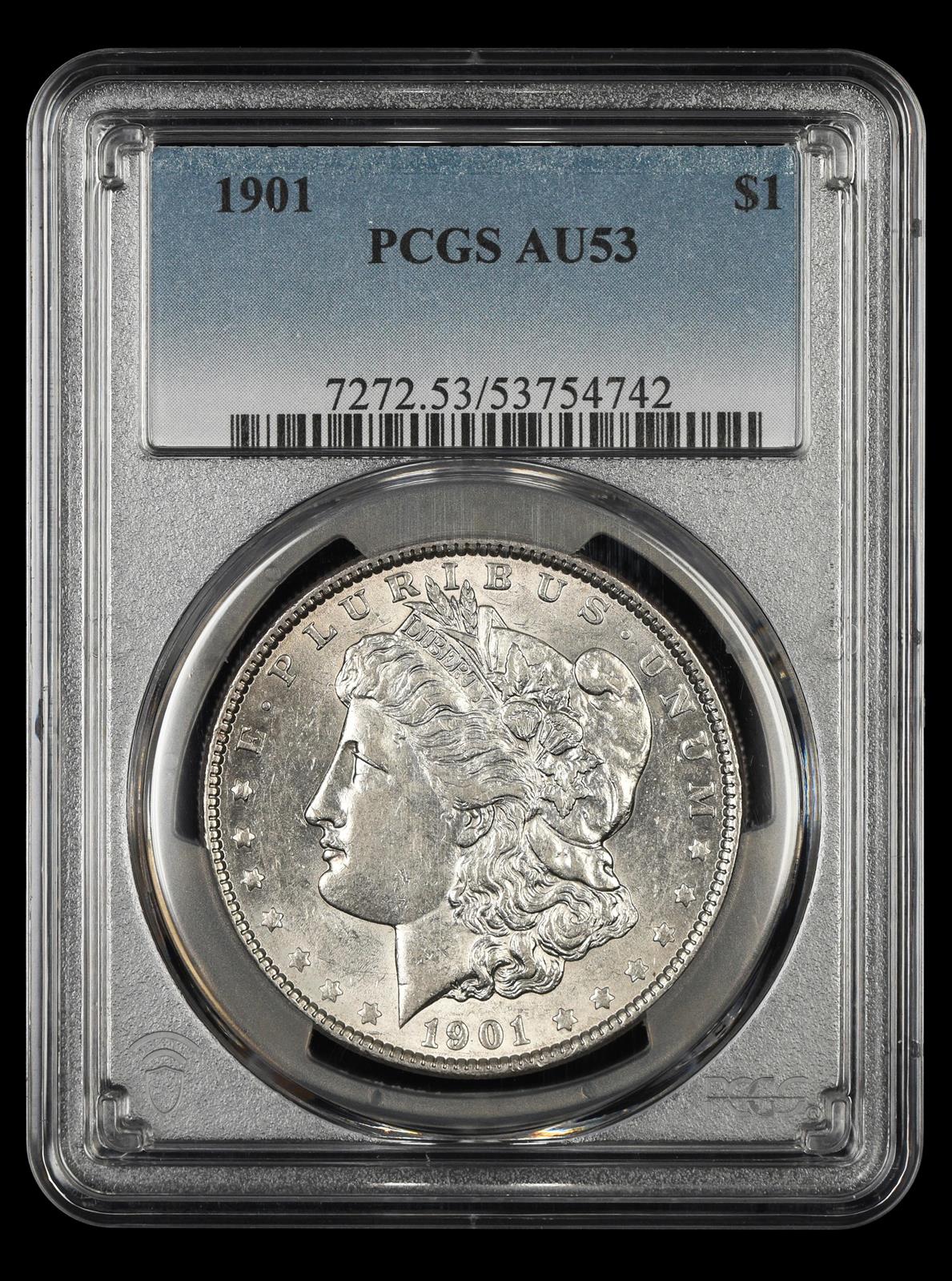 1901 $1 PCGS AU53