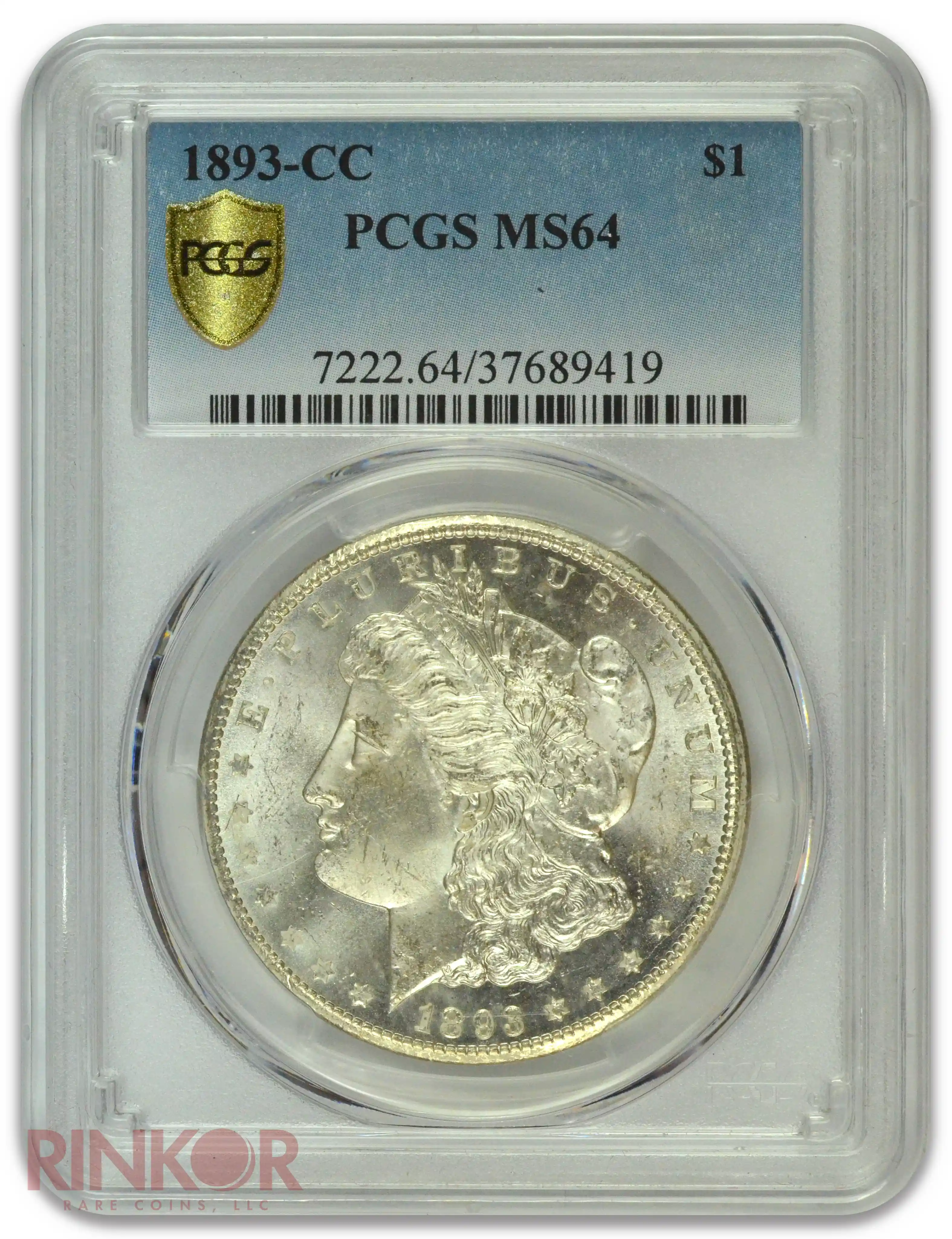 1893-CC $1 PCGS MS 64