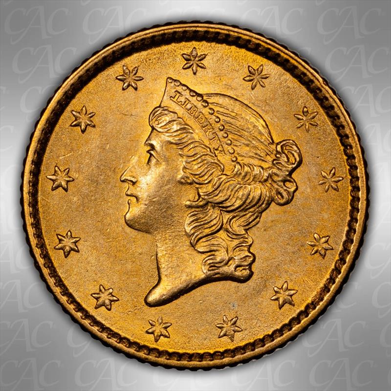 1853 G$1 CACG MS 64